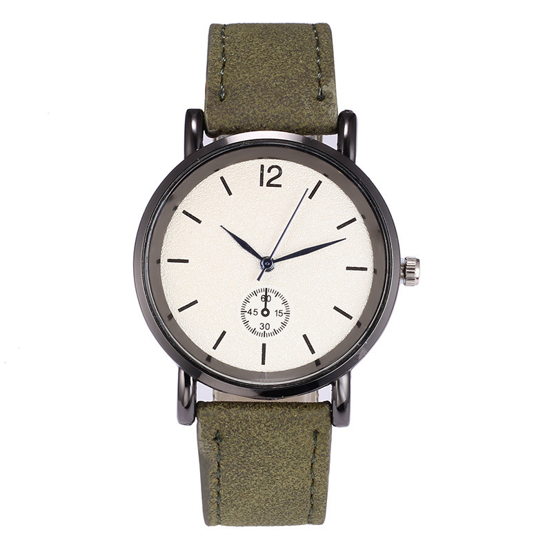 Creative Korean version of the trend abrasive leather with temperament women's watch fashion quartz women's watch performance goods