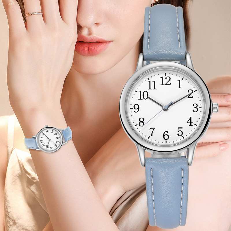 New simple digital fashion women's quartz watch compact belt women's watch