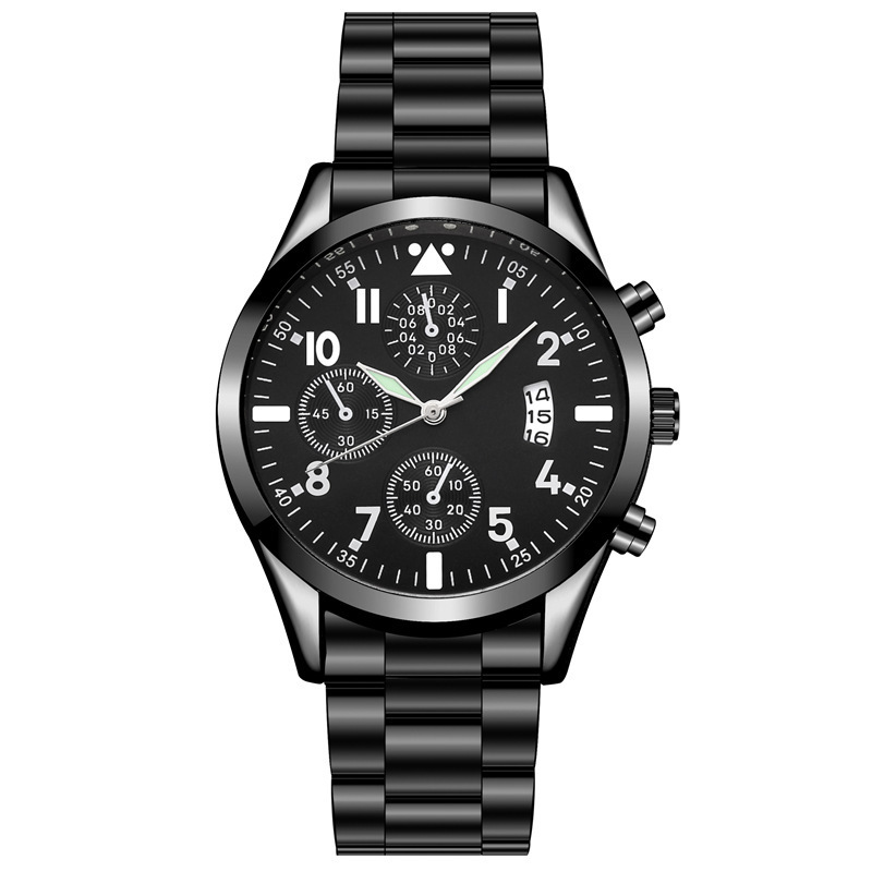 Steel band glow-in-the-dark calendar for men Business Fashion watch Multi-function sports watch for men