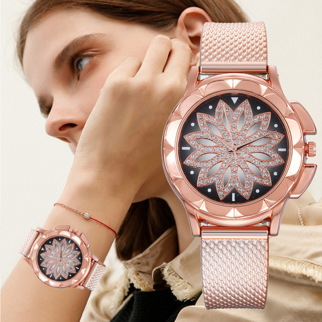 Net belt watch spot wholesale new fashion to run women's watch fashion trendy rose gold fashion watch batch